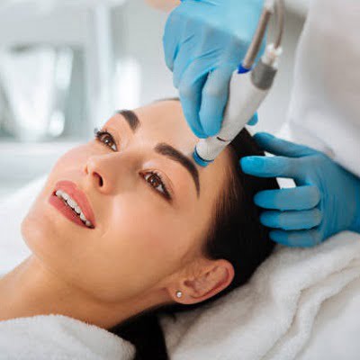 rejuvenated skin after a hydrafacial procedure